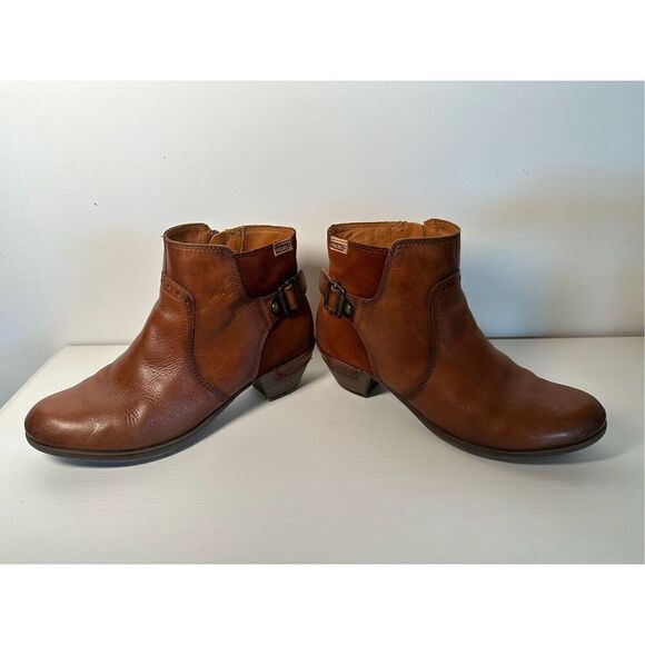 Pikolinos women’s brown leather ankle boots size 39.   #S-1537 - Picture 3 of 8